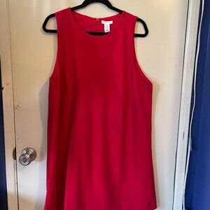H&M Red Sleeveless Shift Dress